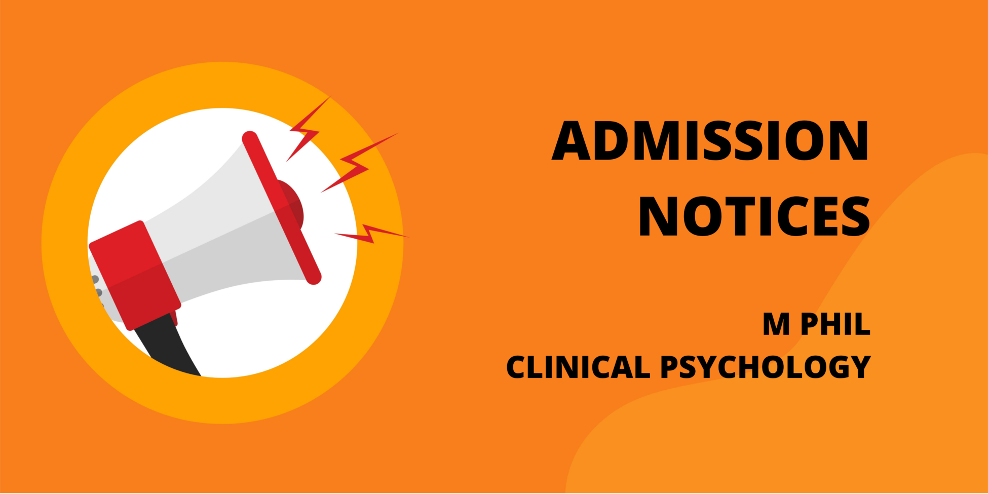 Admissions Notices – M.Phil.(Cl.Psy.)/ RCI